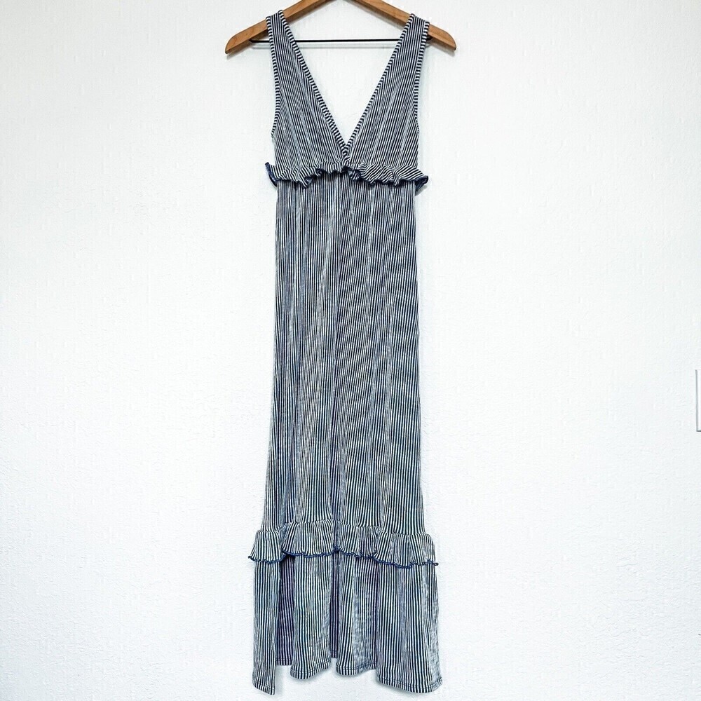 Caution To The Wind Striped Ribbed Maxi Dress